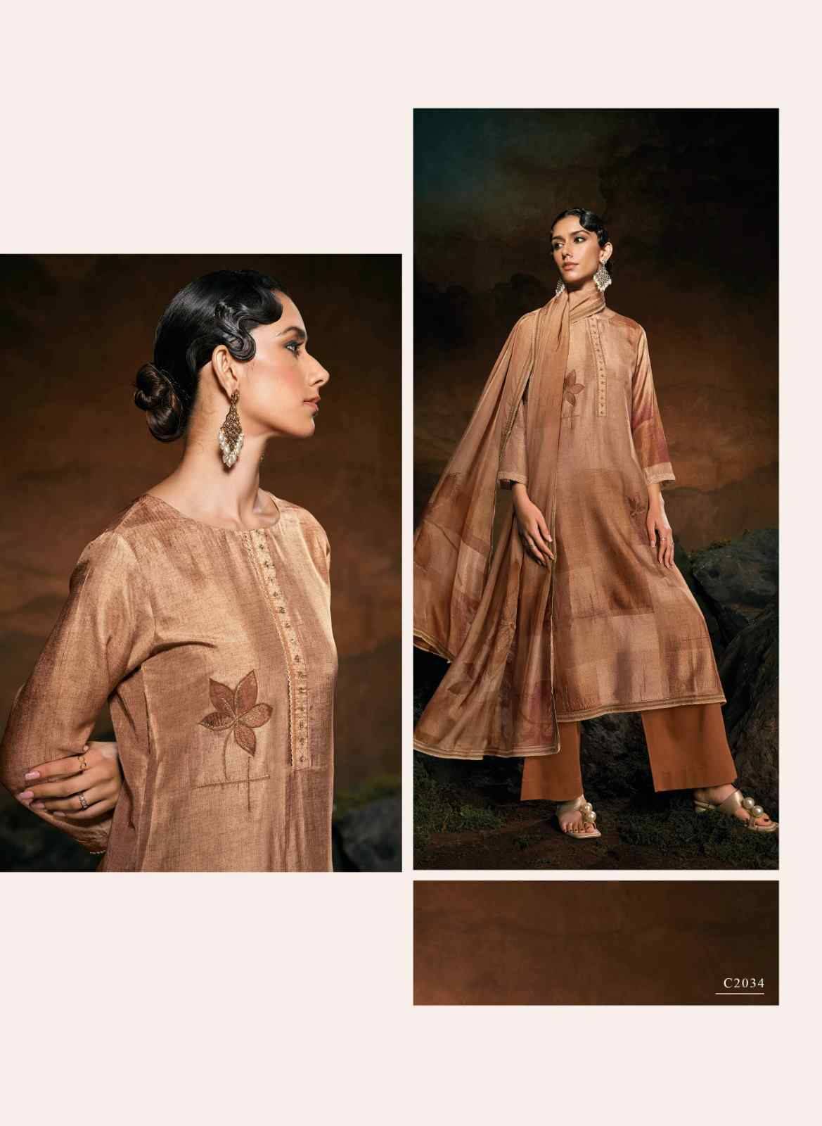 Ragna By Ganga Fashion 2033 To 2038 Series Beautiful Festive Suits Colorful Stylish Fancy Casual Wear & Ethnic Wear Bemberg Silk Dresses At Wholesale Price