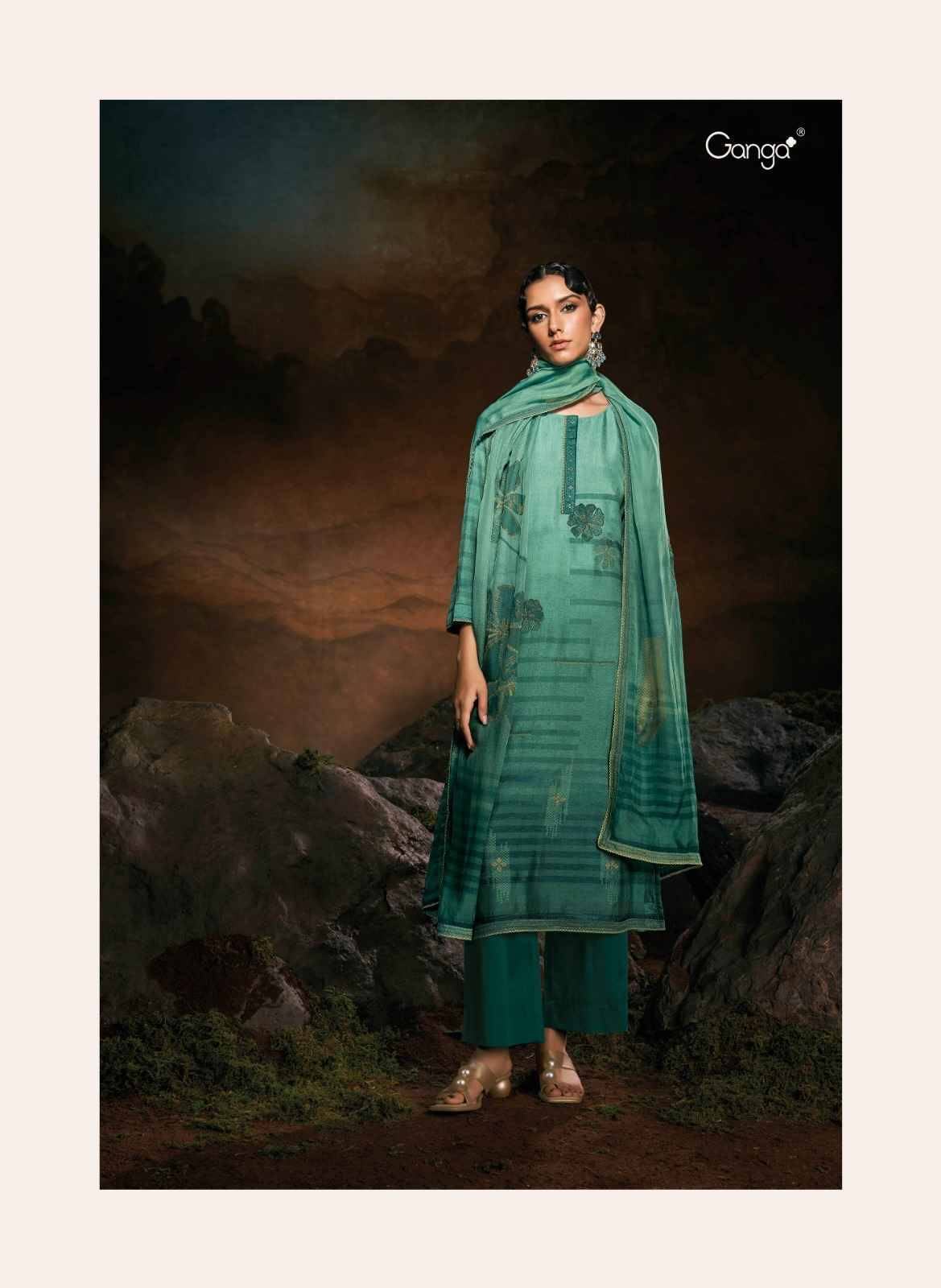 Ragna By Ganga Fashion 2033 To 2038 Series Beautiful Festive Suits Colorful Stylish Fancy Casual Wear & Ethnic Wear Bemberg Silk Dresses At Wholesale Price