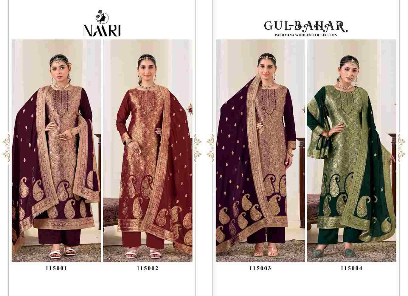 Gul-Bahar By Naari 115001 To 115004 Series Beautiful Festive Suits Stylish Fancy Colorful Casual Wear & Ethnic Wear Viscose Pashmina Jacquard Dresses At Wholesale Price