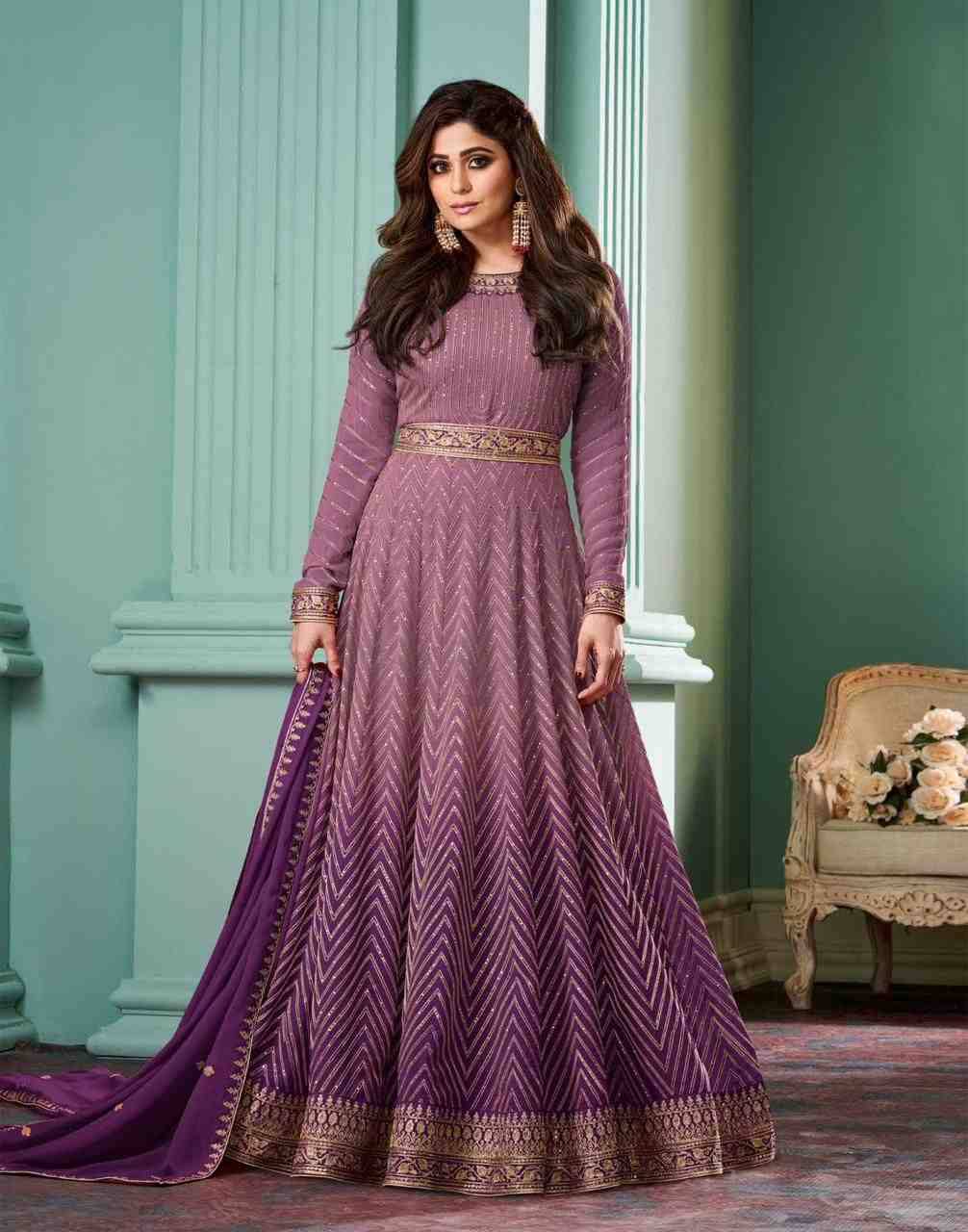 Alizza Carnival By Aashirwad Creation 10132 To 10135 Series Beautiful Stylish Anarkali Suits Fancy Colorful Casual Wear & Ethnic Wear & Ready To Wear Real Georgette Dresses At Wholesale Price