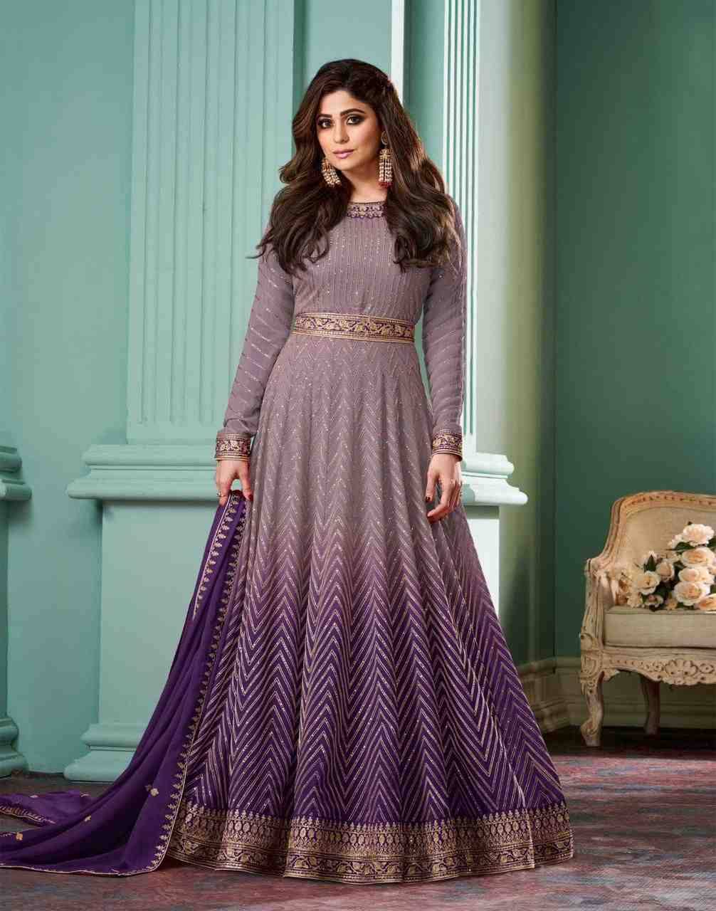 Alizza Carnival By Aashirwad Creation 10132 To 10135 Series Beautiful Stylish Anarkali Suits Fancy Colorful Casual Wear & Ethnic Wear & Ready To Wear Real Georgette Dresses At Wholesale Price