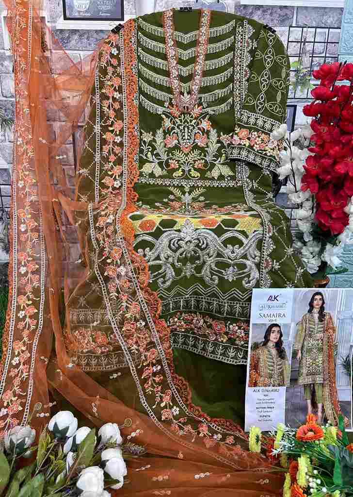 Al Khushbu Hit Design 4082 By Al Khushbu Beautiful Pakistani Suits Colorful Stylish Fancy Casual Wear & Ethnic Wear Faux Georgette Embroidered Dresses At Wholesale Price