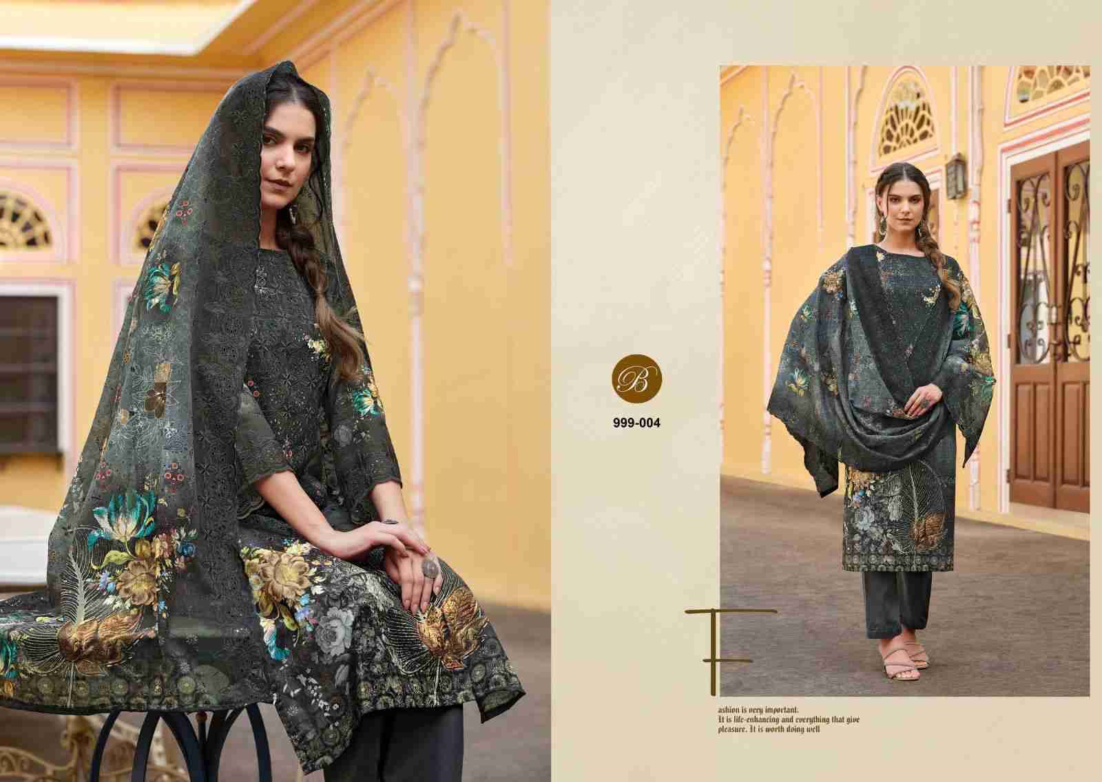 Nakkashi By Belliza 999-001 To 999-006 Series Beautiful Festive Suits Stylish Fancy Colorful Casual Wear & Ethnic Wear Pure Cotton Dresses At Wholesale Price