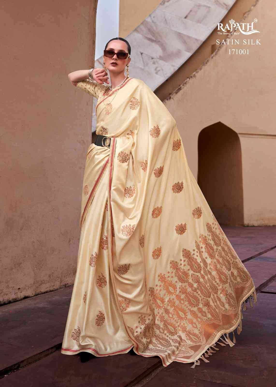 Tathastu Art By Rajpath 171001 To 171006 Series Indian Traditional Wear Collection Beautiful Stylish Fancy Colorful Party Wear & Occasional Wear Satin Silk Sarees At Wholesale Price