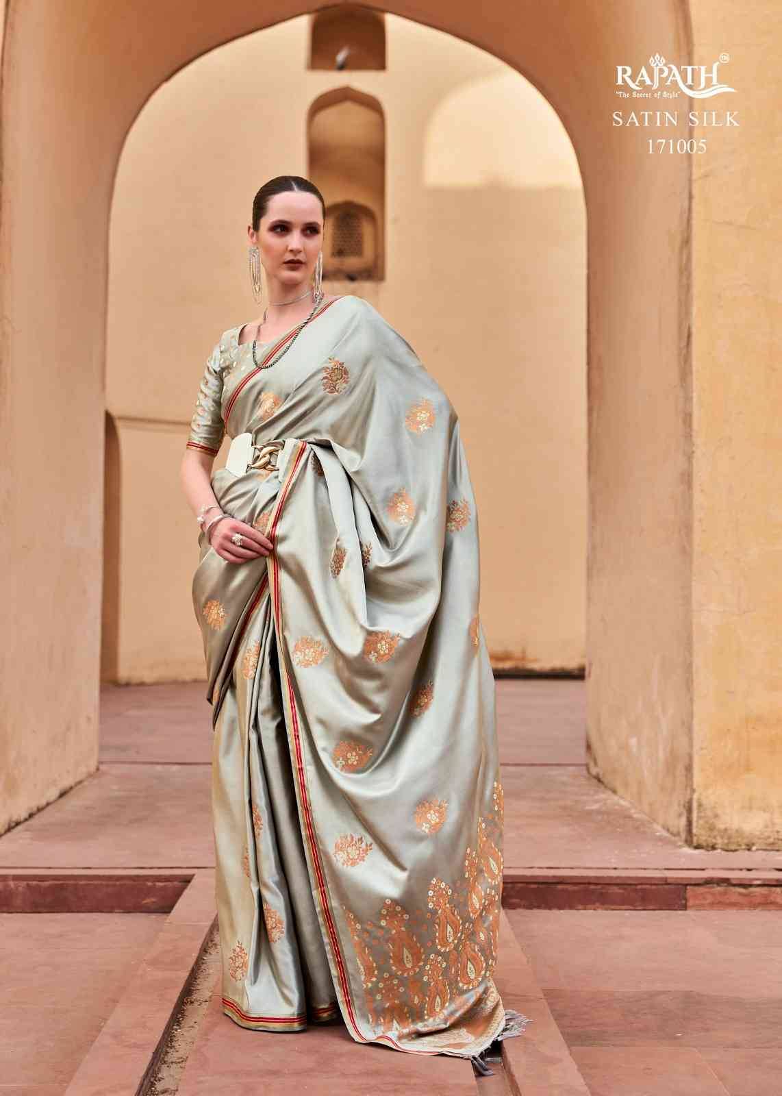 Tathastu Art By Rajpath 171001 To 171006 Series Indian Traditional Wear Collection Beautiful Stylish Fancy Colorful Party Wear & Occasional Wear Satin Silk Sarees At Wholesale Price