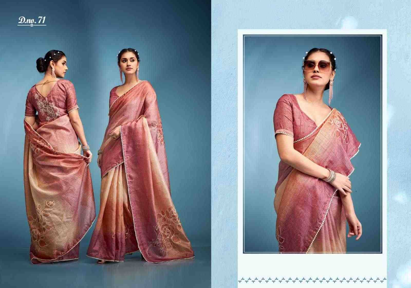 Gouri By Kala Jamun 71 To 74 Series Indian Traditional Wear Collection Beautiful Stylish Fancy Colorful Party Wear & Occasional Wear Tussar Silk Sarees At Wholesale Price