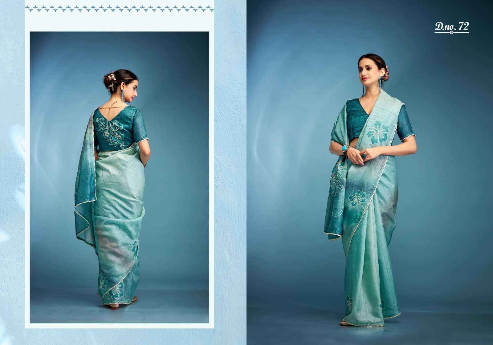 Gouri By Kala Jamun 71 To 74 Series Indian Traditional Wear Collection Beautiful Stylish Fancy Colorful Party Wear & Occasional Wear Tussar Silk Sarees At Wholesale Price