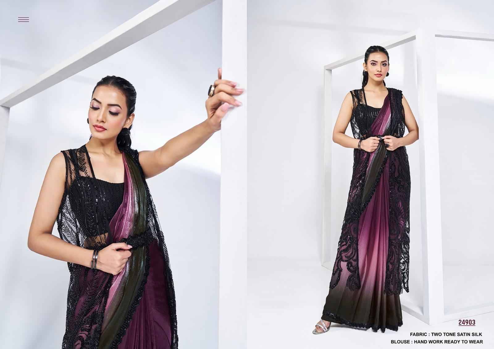 Elyssia By Mohmanthan 24903 To 24915 Series Indian Traditional Wear Collection Beautiful Stylish Fancy Colorful Party Wear & Occasional Wear Silk Sarees At Wholesale Price