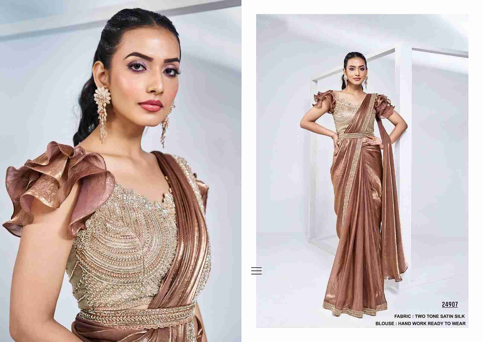 Elyssia By Mohmanthan 24903 To 24915 Series Indian Traditional Wear Collection Beautiful Stylish Fancy Colorful Party Wear & Occasional Wear Silk Sarees At Wholesale Price