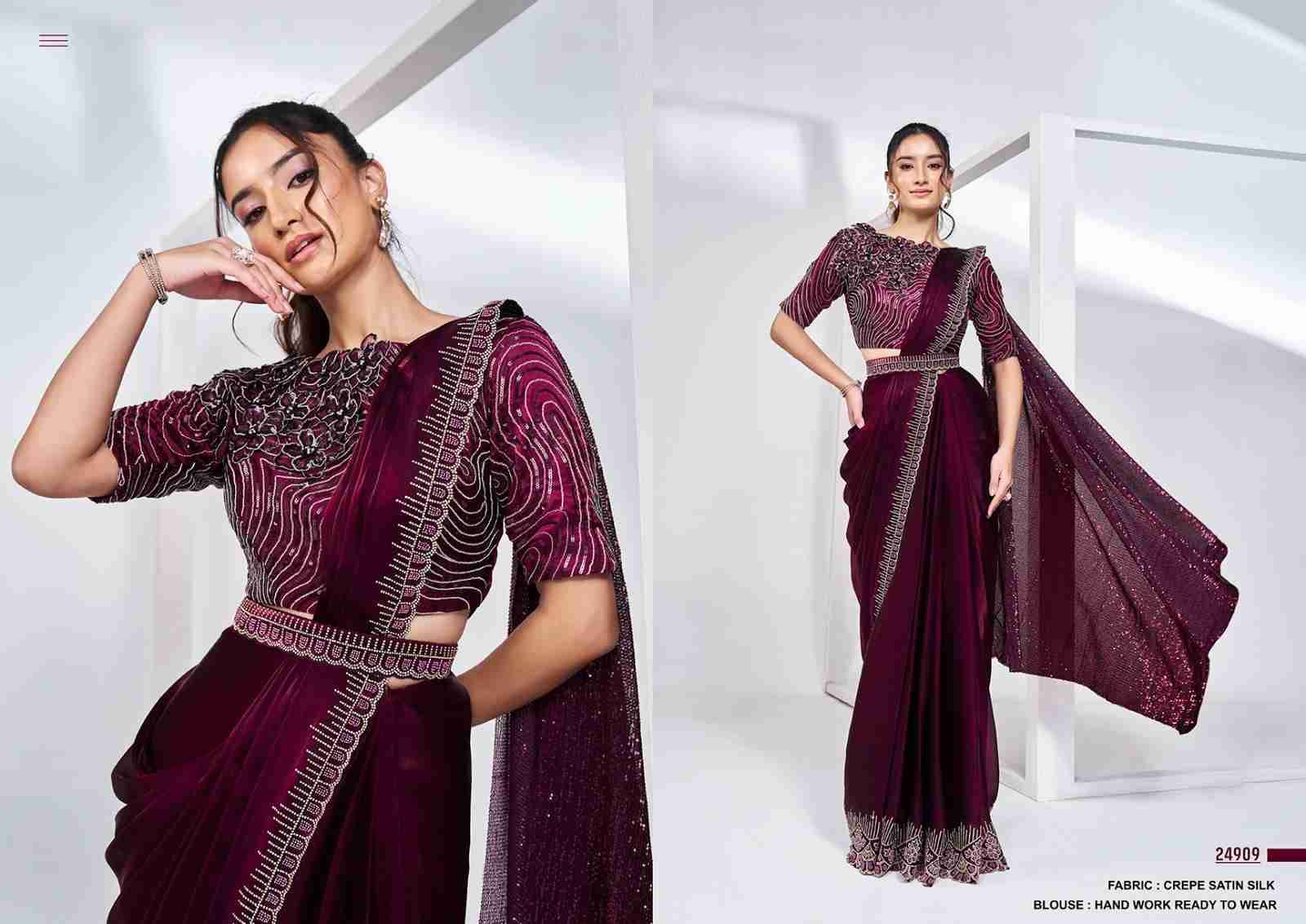 Elyssia By Mohmanthan 24903 To 24915 Series Indian Traditional Wear Collection Beautiful Stylish Fancy Colorful Party Wear & Occasional Wear Silk Sarees At Wholesale Price