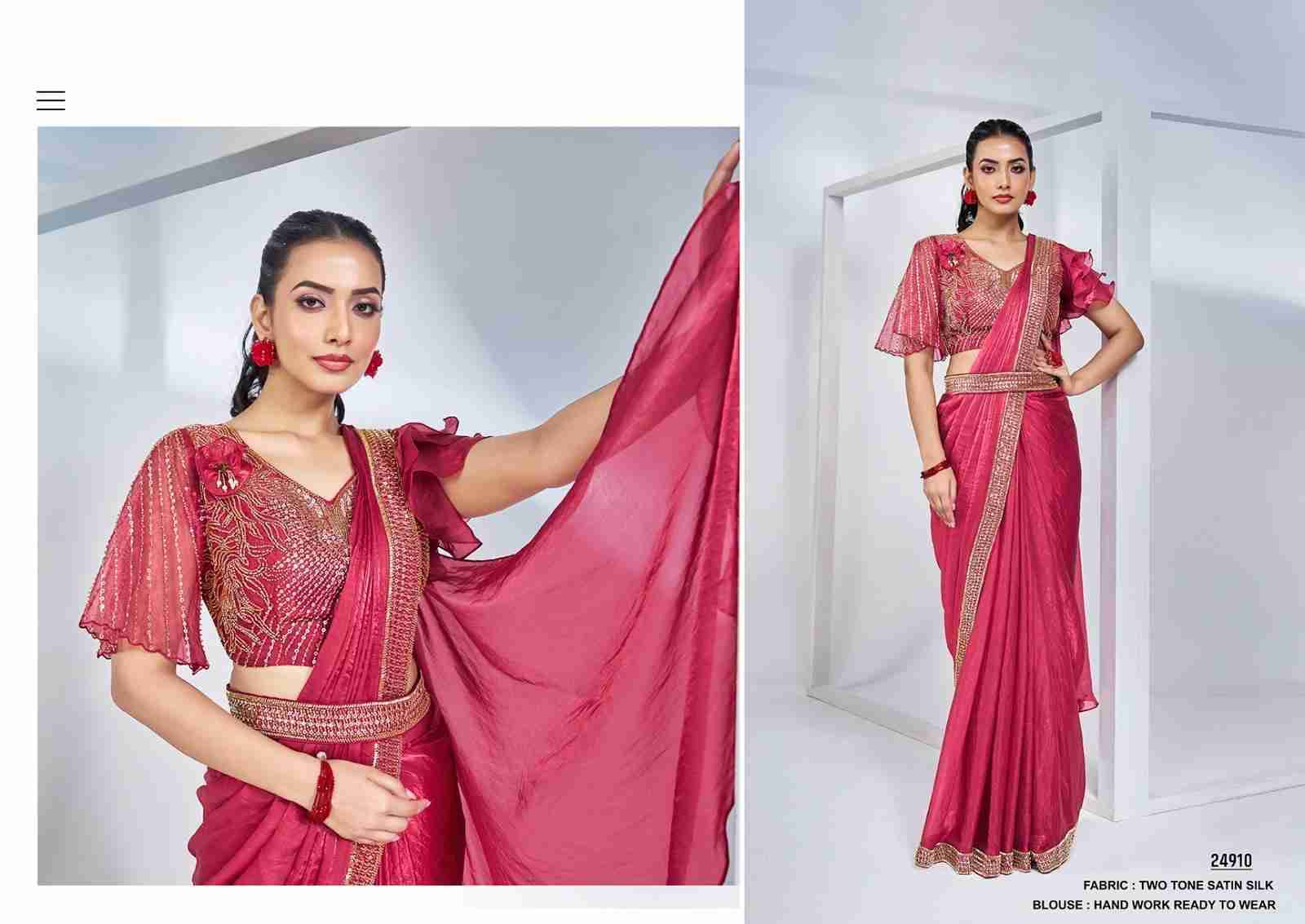 Elyssia By Mohmanthan 24903 To 24915 Series Indian Traditional Wear Collection Beautiful Stylish Fancy Colorful Party Wear & Occasional Wear Silk Sarees At Wholesale Price