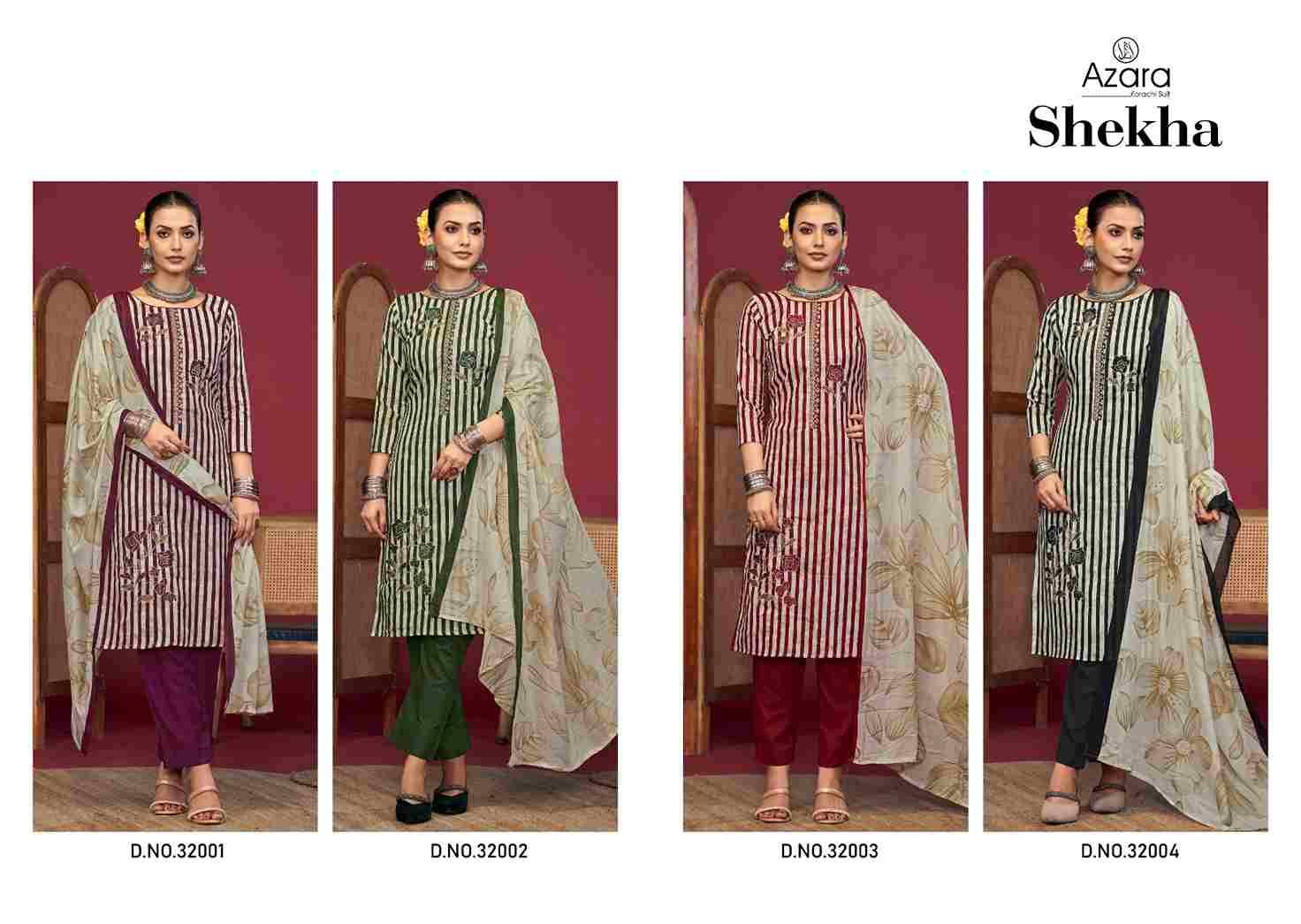 Shekha By Azara 32001 To 32004 Series Beautiful Festive Suits Stylish Fancy Colorful Casual Wear & Ethnic Wear Pure Lawn Cotton Dresses At Wholesale Price