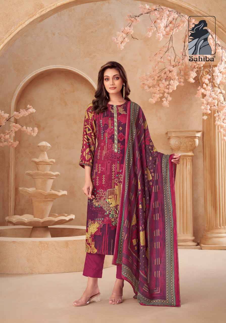 Vedsi By Sahiba Fabrics Beautiful Festive Suits Colorful Stylish Fancy Casual Wear & Ethnic Wear Staple Twill Dresses At Wholesale Price