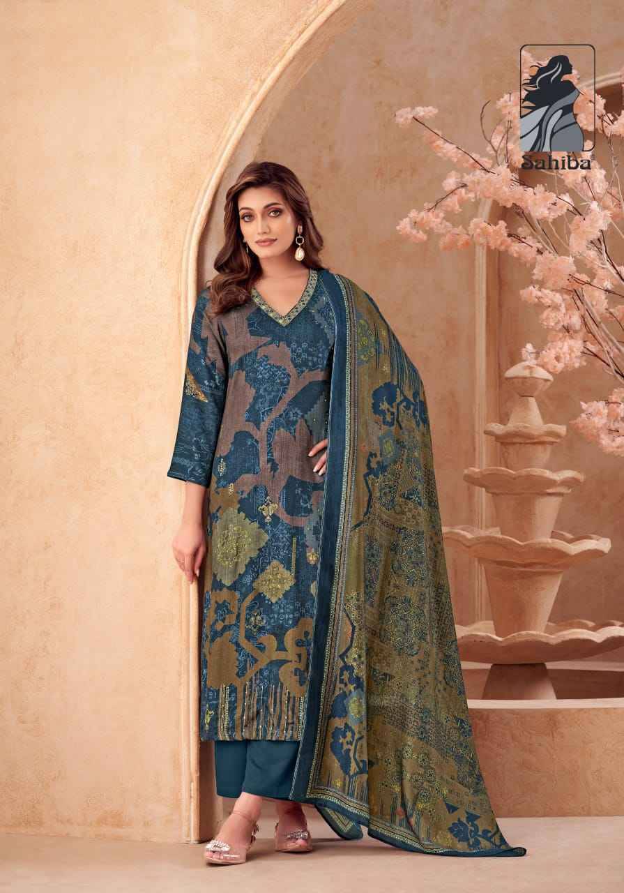 Vedsi By Sahiba Fabrics Beautiful Festive Suits Colorful Stylish Fancy Casual Wear & Ethnic Wear Staple Twill Dresses At Wholesale Price