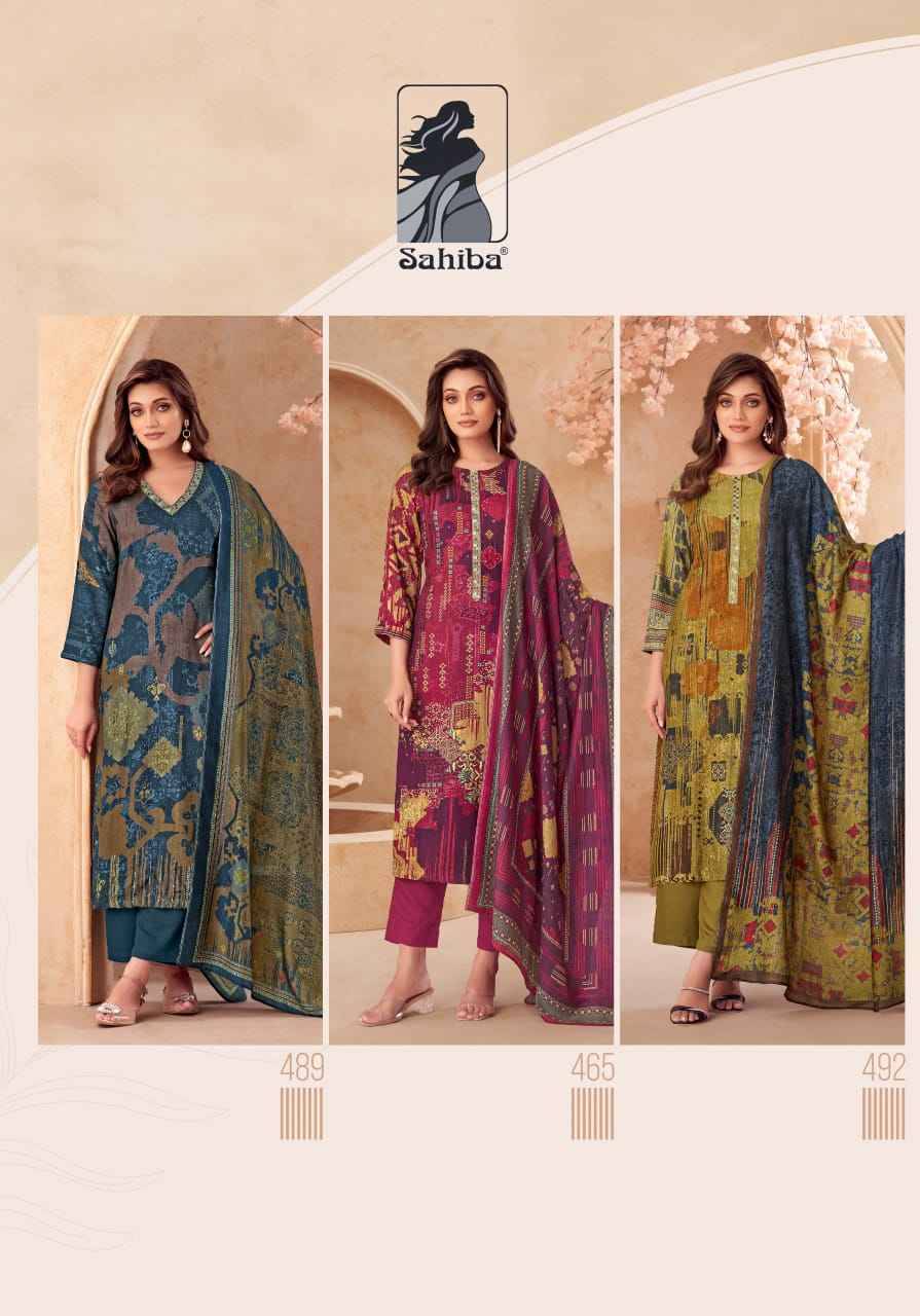 Vedsi By Sahiba Fabrics Beautiful Festive Suits Colorful Stylish Fancy Casual Wear & Ethnic Wear Staple Twill Dresses At Wholesale Price