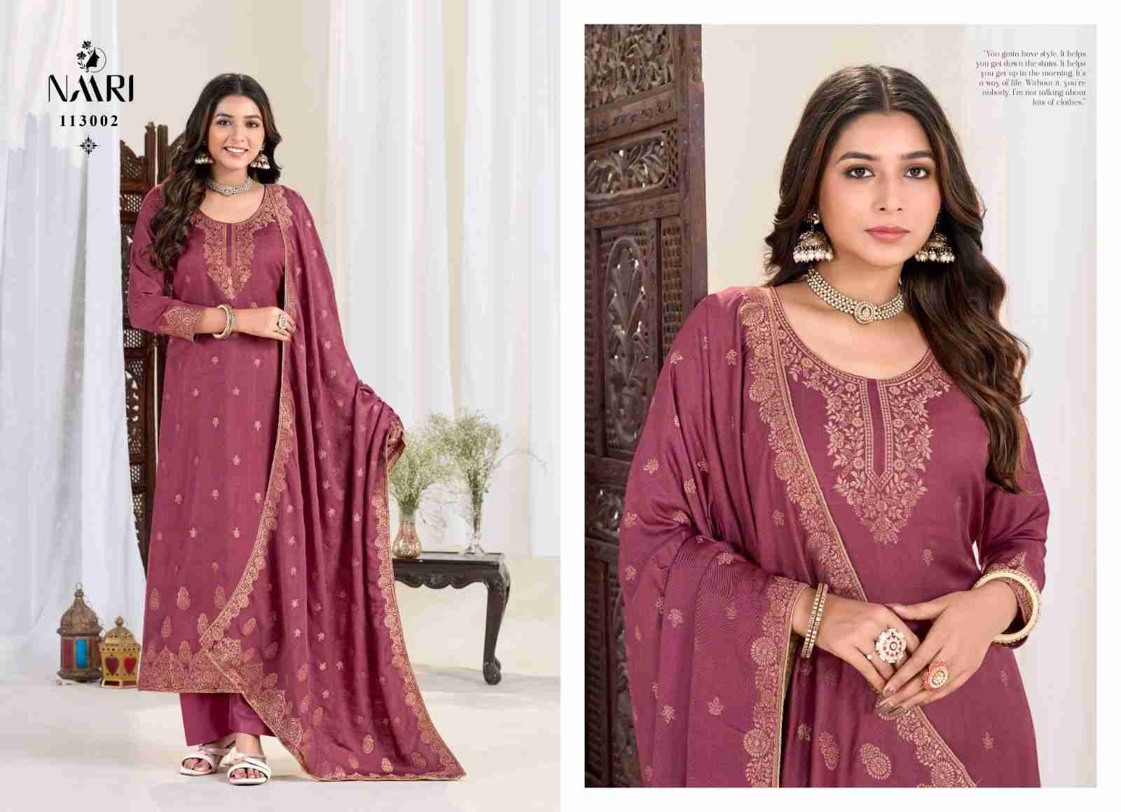 Gul-Nayra By Naari 113001 To 113004 Series Beautiful Festive Suits Stylish Fancy Colorful Casual Wear & Ethnic Wear Viscose Pashmina Jacquard Dresses At Wholesale Price