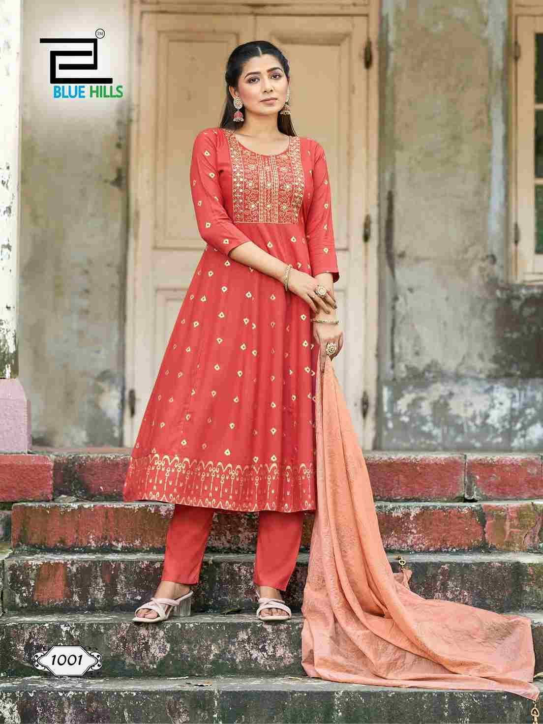 Batu Caves By Blue Hills 1001 To 1008 Series Beautiful Festive Suits Stylish Fancy Colorful Casual Wear & Ethnic Wear Rayon Dresses At Wholesale Price