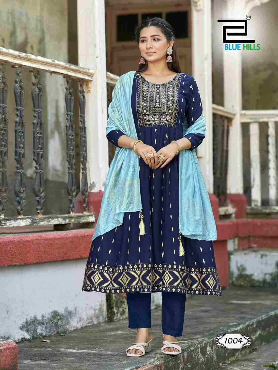 Batu Caves By Blue Hills 1001 To 1008 Series Beautiful Festive Suits Stylish Fancy Colorful Casual Wear & Ethnic Wear Rayon Dresses At Wholesale Price