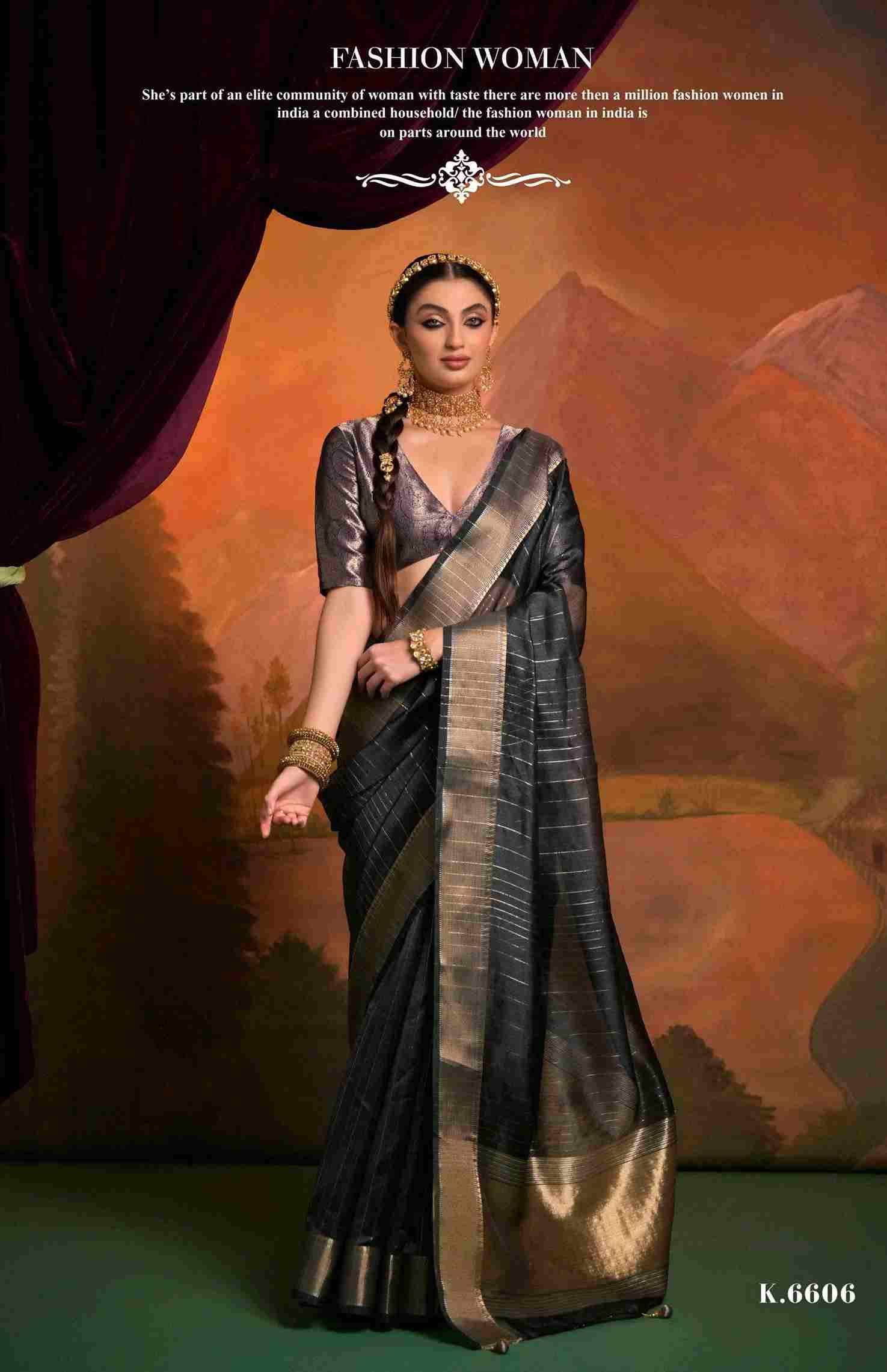 Kanak By Kira 6601 To 6606 Series Indian Traditional Wear Collection Beautiful Stylish Fancy Colorful Party Wear & Occasional Wear Moss Silk Sarees At Wholesale Price