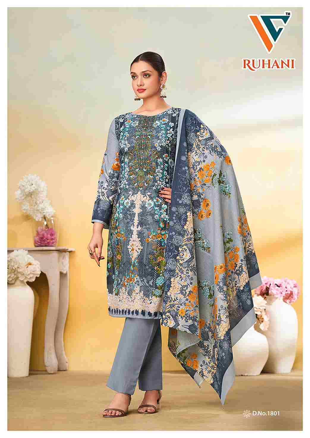 Ruhani Vol-18 By Vandana Fashion 1801 To 1808 Series Beautiful Festive Suits Stylish Fancy Colorful Casual Wear & Ethnic Wear Cotton Print Dresses At Wholesale Price