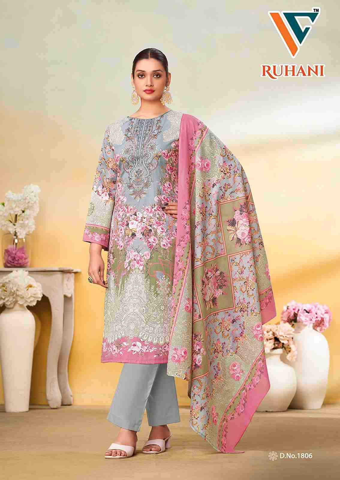 Ruhani Vol-18 By Vandana Fashion 1801 To 1808 Series Beautiful Festive Suits Stylish Fancy Colorful Casual Wear & Ethnic Wear Cotton Print Dresses At Wholesale Price