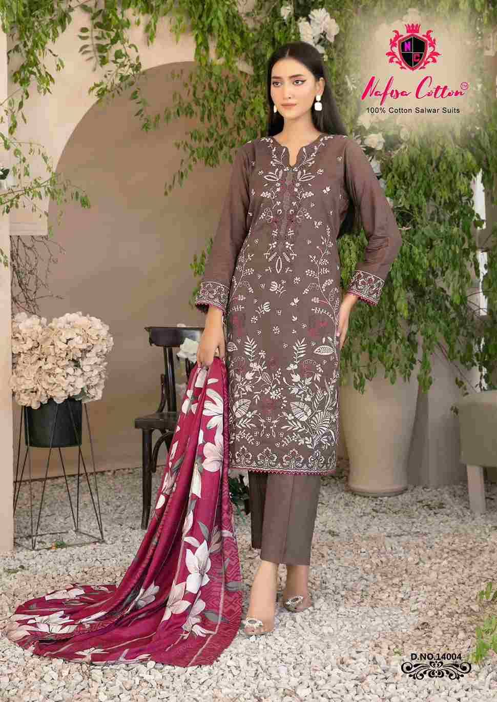 Monsoon Cotton Collection Vol-14 By Nafisa Cotton 14001 To 14006 Series Beautiful Stylish Festive Suits Fancy Colorful Casual Wear & Ethnic Wear & Ready To Wear Pure Cotton Print Dresses At Wholesale Price