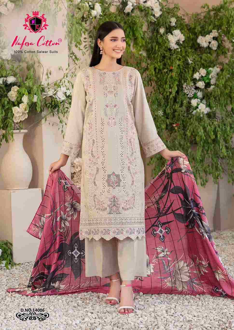 Monsoon Cotton Collection Vol-14 By Nafisa Cotton 14001 To 14006 Series Beautiful Stylish Festive Suits Fancy Colorful Casual Wear & Ethnic Wear & Ready To Wear Pure Cotton Print Dresses At Wholesale Price