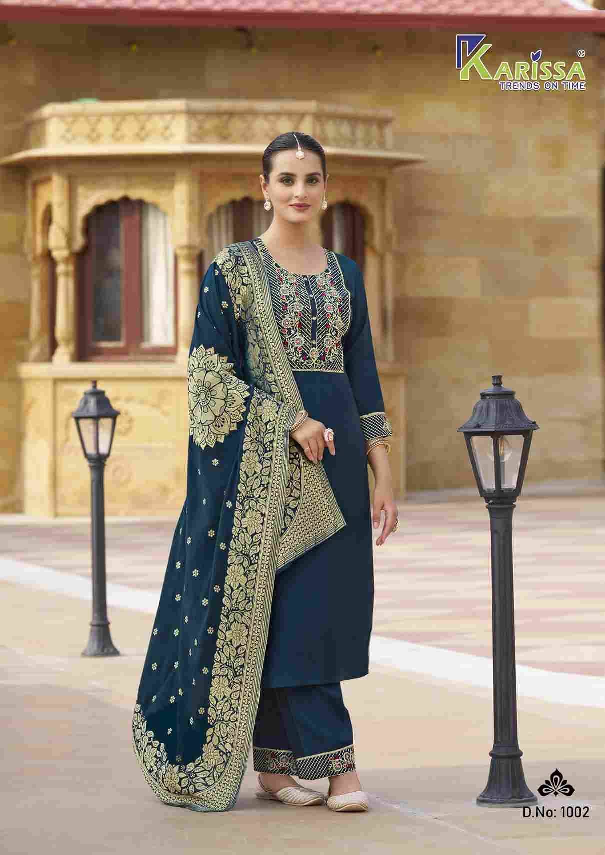 Roshani Nx By Karissa Beautiful Festive Suits Colorful Stylish Fancy Casual Wear & Ethnic Wear Viscose Silk With Work Dresses At Wholesale Price