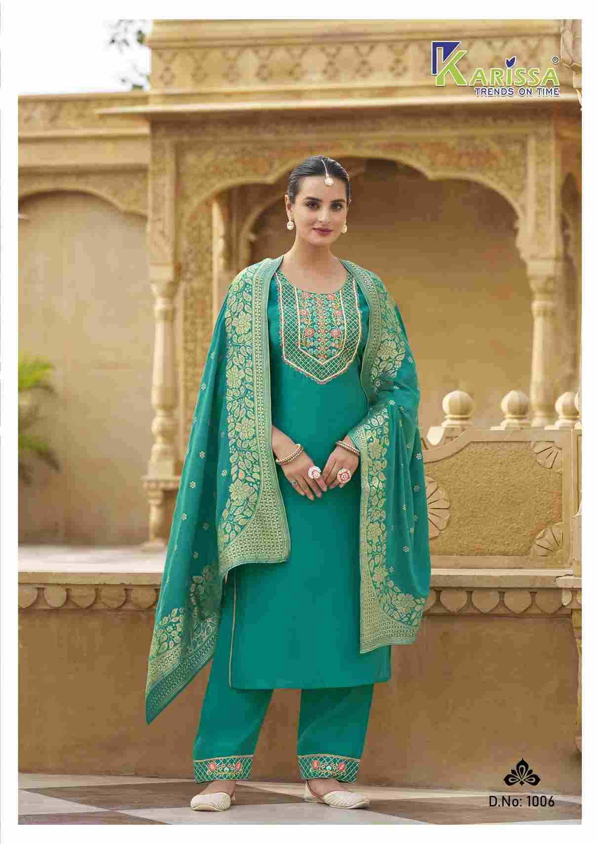 Roshani Nx By Karissa Beautiful Festive Suits Colorful Stylish Fancy Casual Wear & Ethnic Wear Viscose Silk With Work Dresses At Wholesale Price