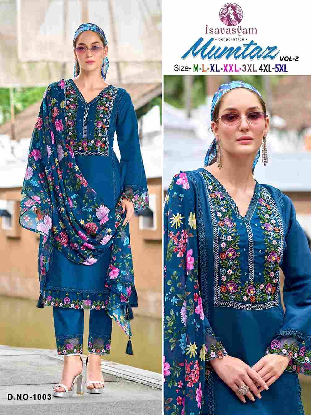 Mumtaz Vol-2 By Isavasyam 1001 To 1006 Series Beautiful Suits Colorful Stylish Fancy Casual Wear & Ethnic Wear Pure Roman Silk Embroidery Dresses At Wholesale Price