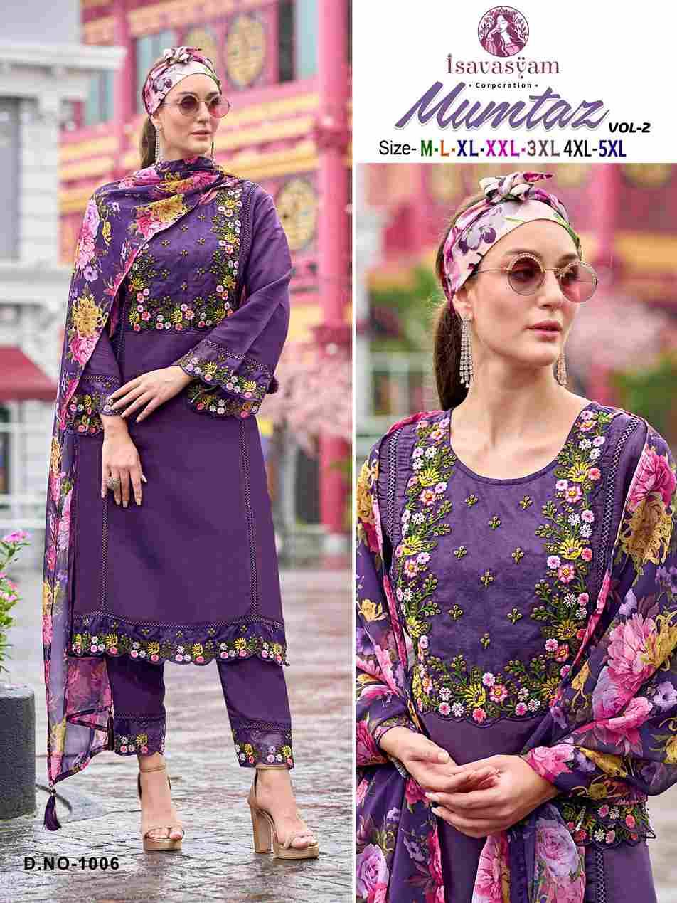 Mumtaz Vol-2 By Isavasyam 1001 To 1006 Series Beautiful Suits Colorful Stylish Fancy Casual Wear & Ethnic Wear Pure Roman Silk Embroidery Dresses At Wholesale Price