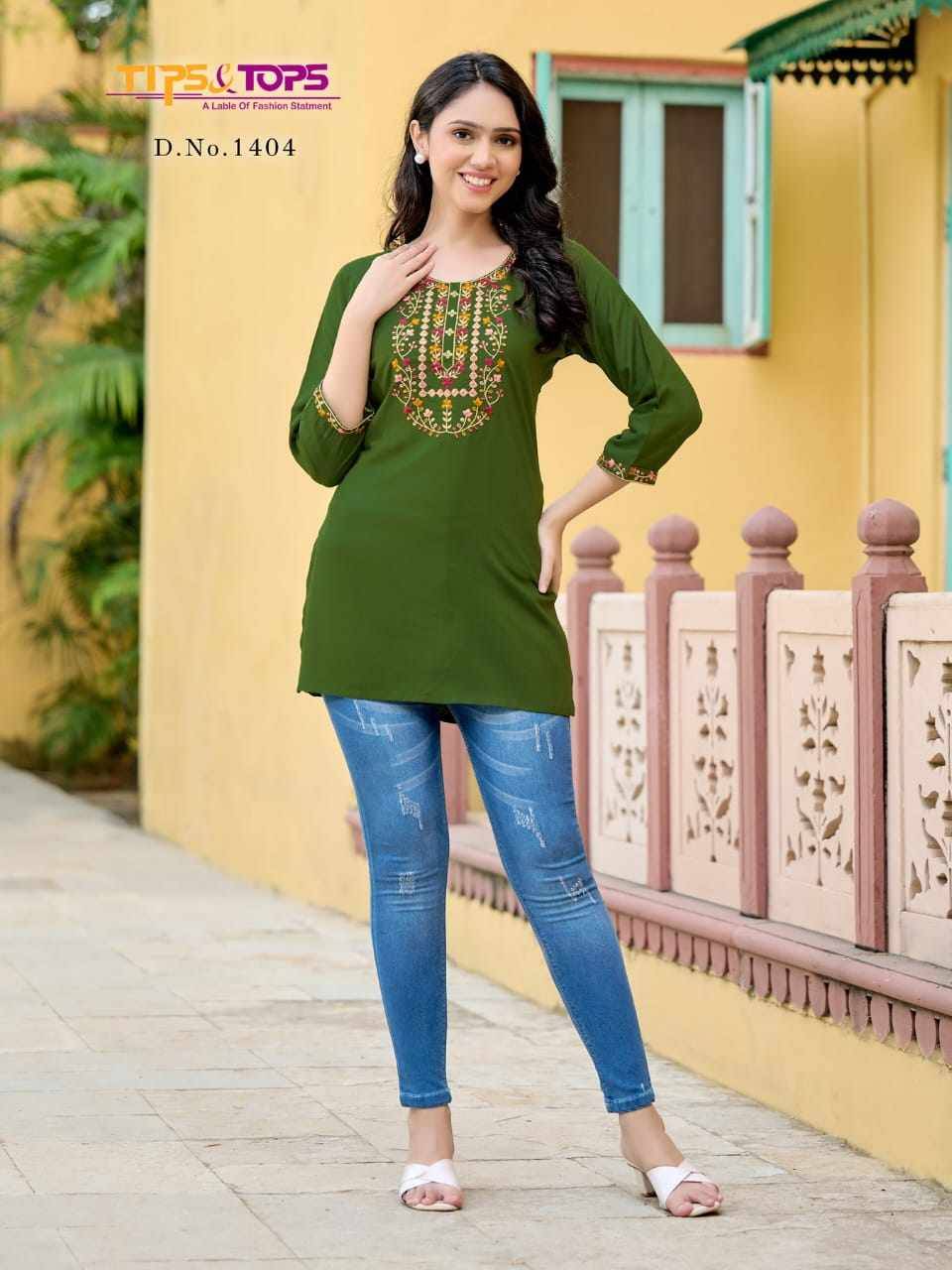 Bubbly Vol-14 By Tips And Tops 1401 To 1408 Series Designer Stylish Fancy Colorful Beautiful Party Wear & Ethnic Wear Collection Rayon Slub Print Tops At Wholesale Price