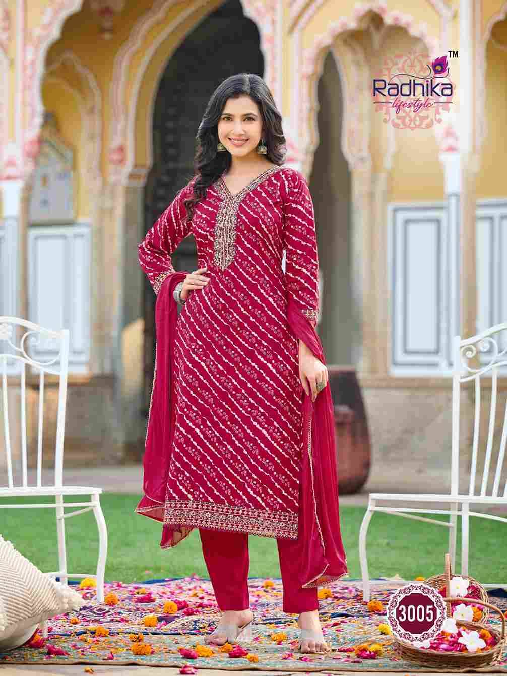 Rivazo Vol-3 By Radhika Lifestyle 3001 To 3006 Series Designer Stylish Fancy Colorful Beautiful Party Wear & Ethnic Wear Collection Rayon Print Dresses At Wholesale Price