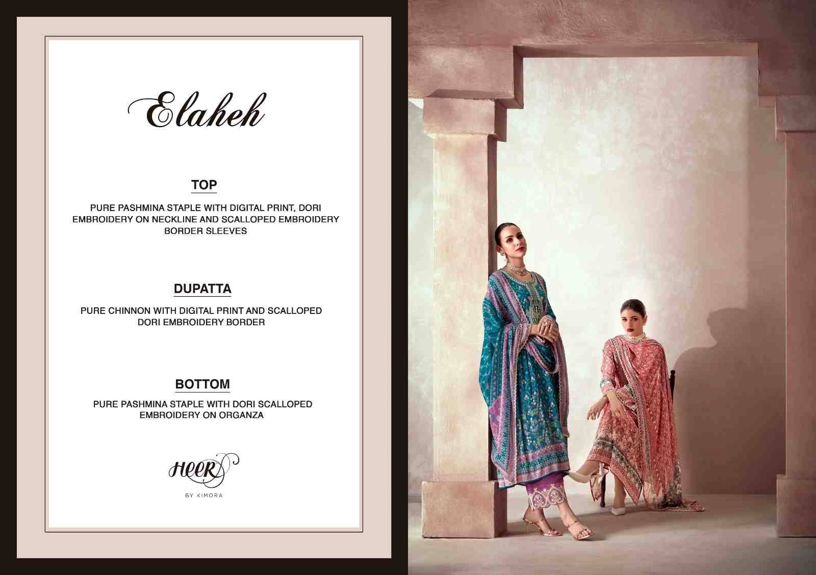 Elaheh By Kimora Fashion 9511 To 9516 Series Beautiful Suits Colorful Stylish Fancy Casual Wear & Ethnic Wear Pure Pashmina Print Dresses At Wholesale Price