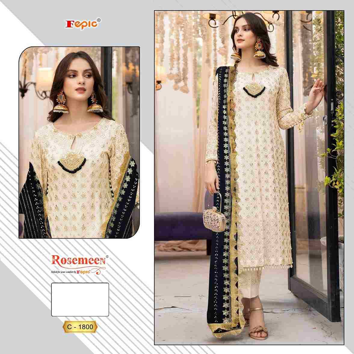 Fepic 1800 Colours By Fepic 1800-A To 1800-C Series Beautiful Pakistani Suits Colorful Stylish Fancy Casual Wear & Ethnic Wear Georgette Embroidered Dresses At Wholesale Price