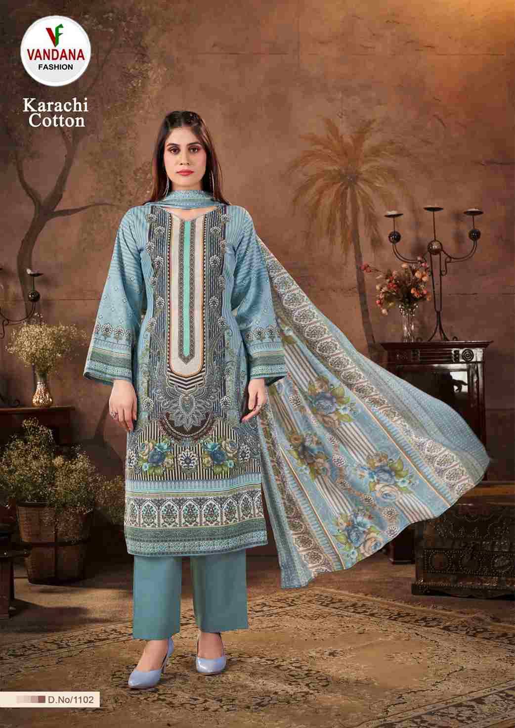 Karachi Cotton Vol-11 By Vandana Fashion 1101 To 1110 Series Beautiful Festive Suits Stylish Fancy Colorful Casual Wear & Ethnic Wear Cotton Print Dresses At Wholesale Price