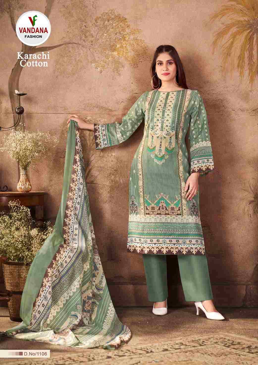 Karachi Cotton Vol-11 By Vandana Fashion 1101 To 1110 Series Beautiful Festive Suits Stylish Fancy Colorful Casual Wear & Ethnic Wear Cotton Print Dresses At Wholesale Price