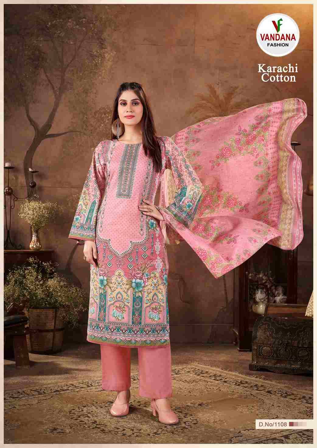 Karachi Cotton Vol-11 By Vandana Fashion 1101 To 1110 Series Beautiful Festive Suits Stylish Fancy Colorful Casual Wear & Ethnic Wear Cotton Print Dresses At Wholesale Price