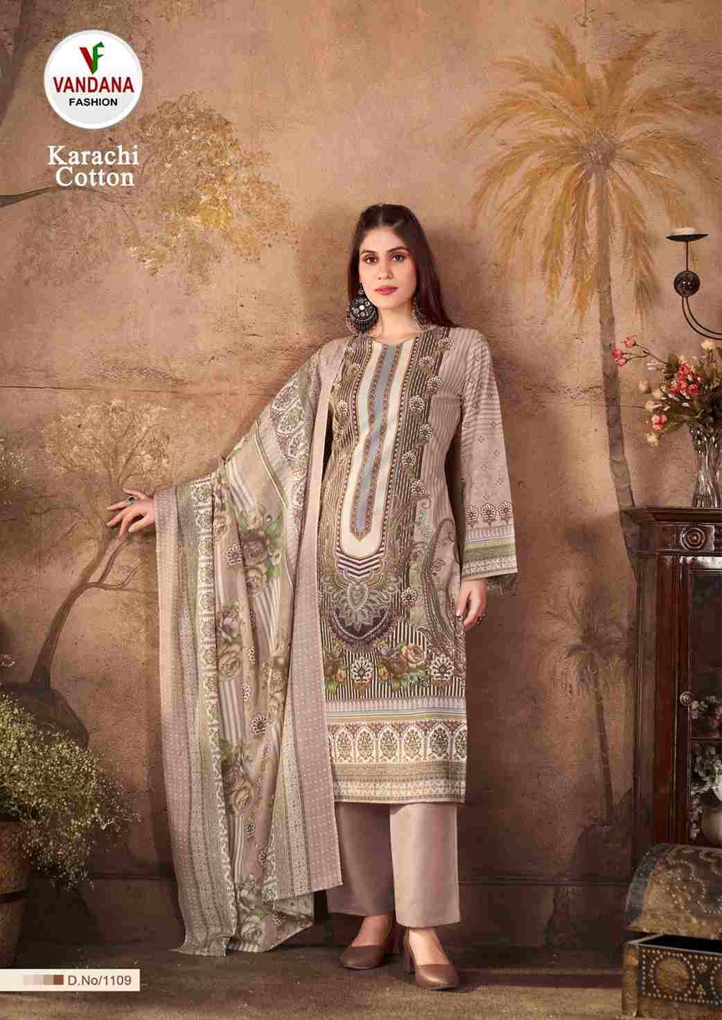 Karachi Cotton Vol-11 By Vandana Fashion 1101 To 1110 Series Beautiful Festive Suits Stylish Fancy Colorful Casual Wear & Ethnic Wear Cotton Print Dresses At Wholesale Price