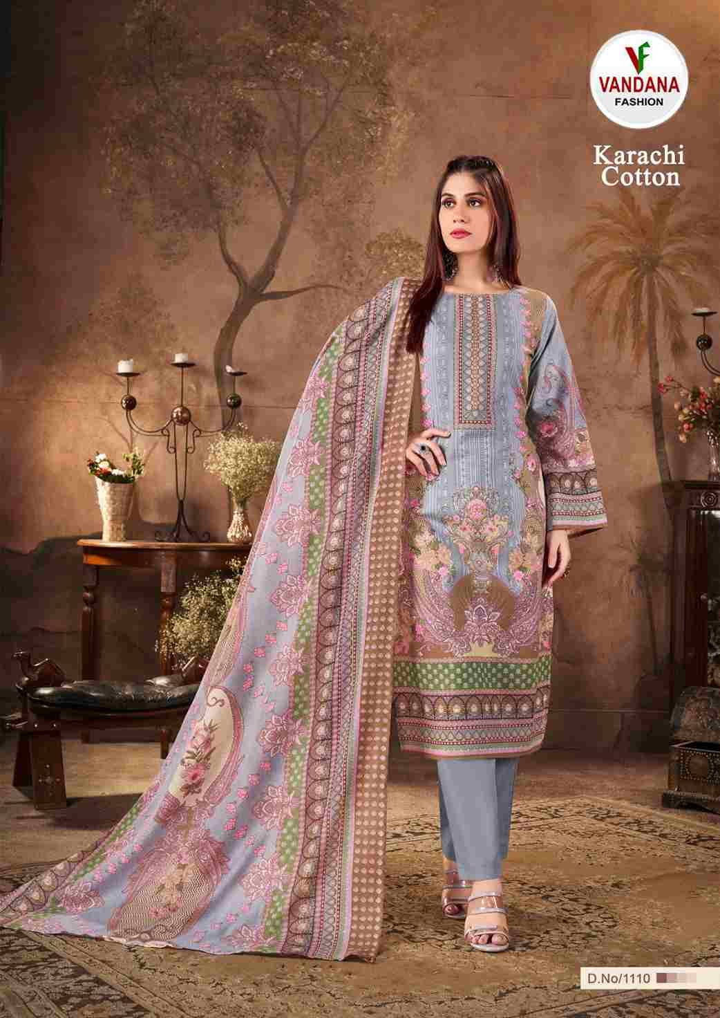 Karachi Cotton Vol-11 By Vandana Fashion 1101 To 1110 Series Beautiful Festive Suits Stylish Fancy Colorful Casual Wear & Ethnic Wear Cotton Print Dresses At Wholesale Price