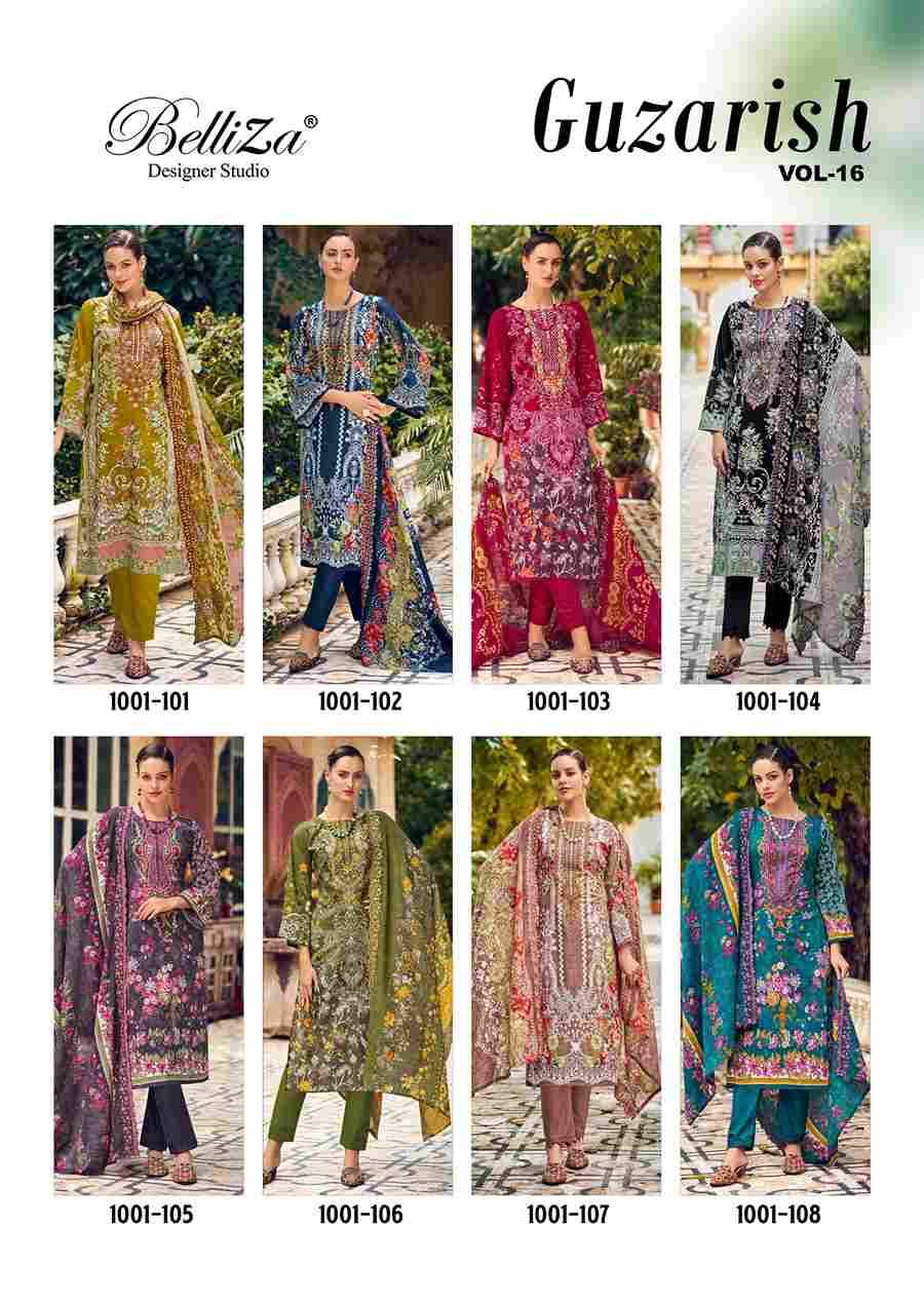 Guzarish Vol-16 By Belliza 1001-101 To 1001-108 Series Beautiful Stylish Festive Suits Fancy Colorful Casual Wear & Ethnic Wear & Ready To Wear Pure Cotton Digital Print Dresses At Wholesale Price