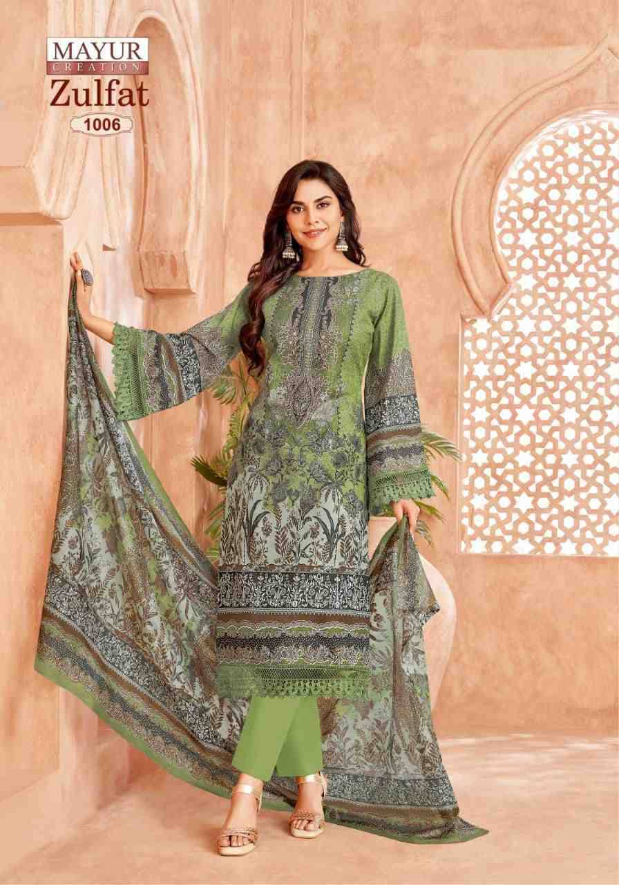 Zulfat Vol-1 By Mayur Creation 1001 To 1008 Series Beautiful Stylish Festive Suits Fancy Colorful Casual Wear & Ethnic Wear & Ready To Wear Heavy Cotton Print Dresses At Wholesale Price