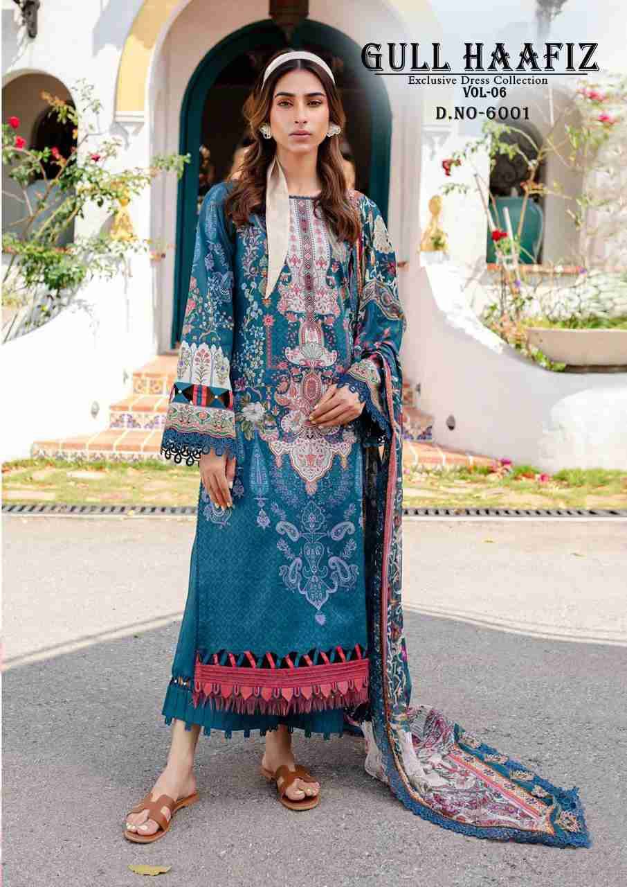 Gull Haafiz Vol-6 By Nand Gopal Prints 6001 To 6006 Series Beautiful Suits Stylish Colorful Fancy Casual Wear & Ethnic Wear Cotton Print Dresses At Wholesale Price