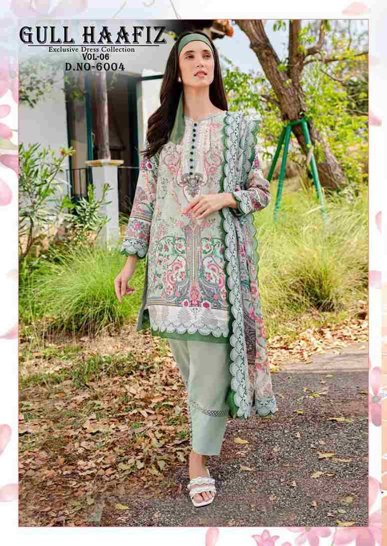 Gull Haafiz Vol-6 By Nand Gopal Prints 6001 To 6006 Series Beautiful Suits Stylish Colorful Fancy Casual Wear & Ethnic Wear Cotton Print Dresses At Wholesale Price