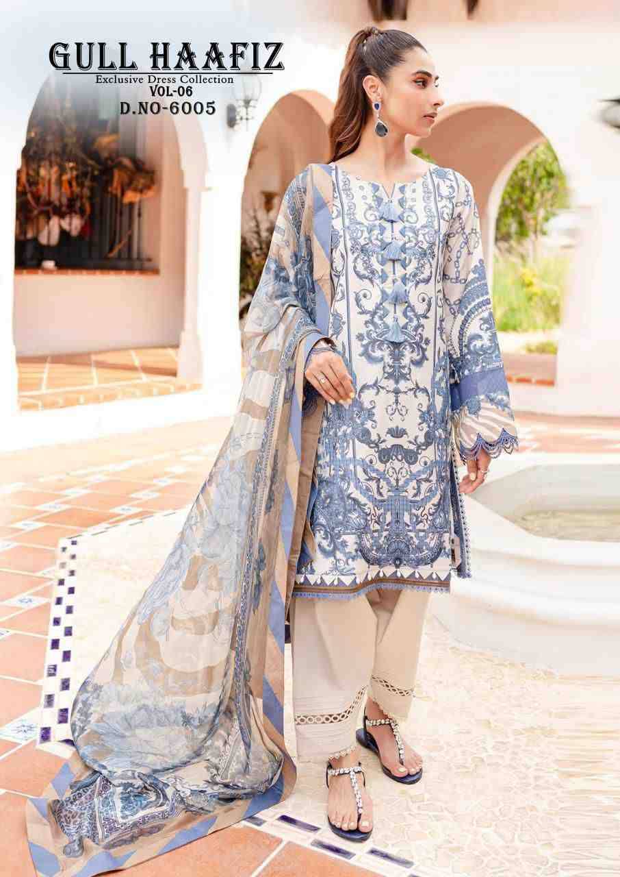 Gull Haafiz Vol-6 By Nand Gopal Prints 6001 To 6006 Series Beautiful Suits Stylish Colorful Fancy Casual Wear & Ethnic Wear Cotton Print Dresses At Wholesale Price