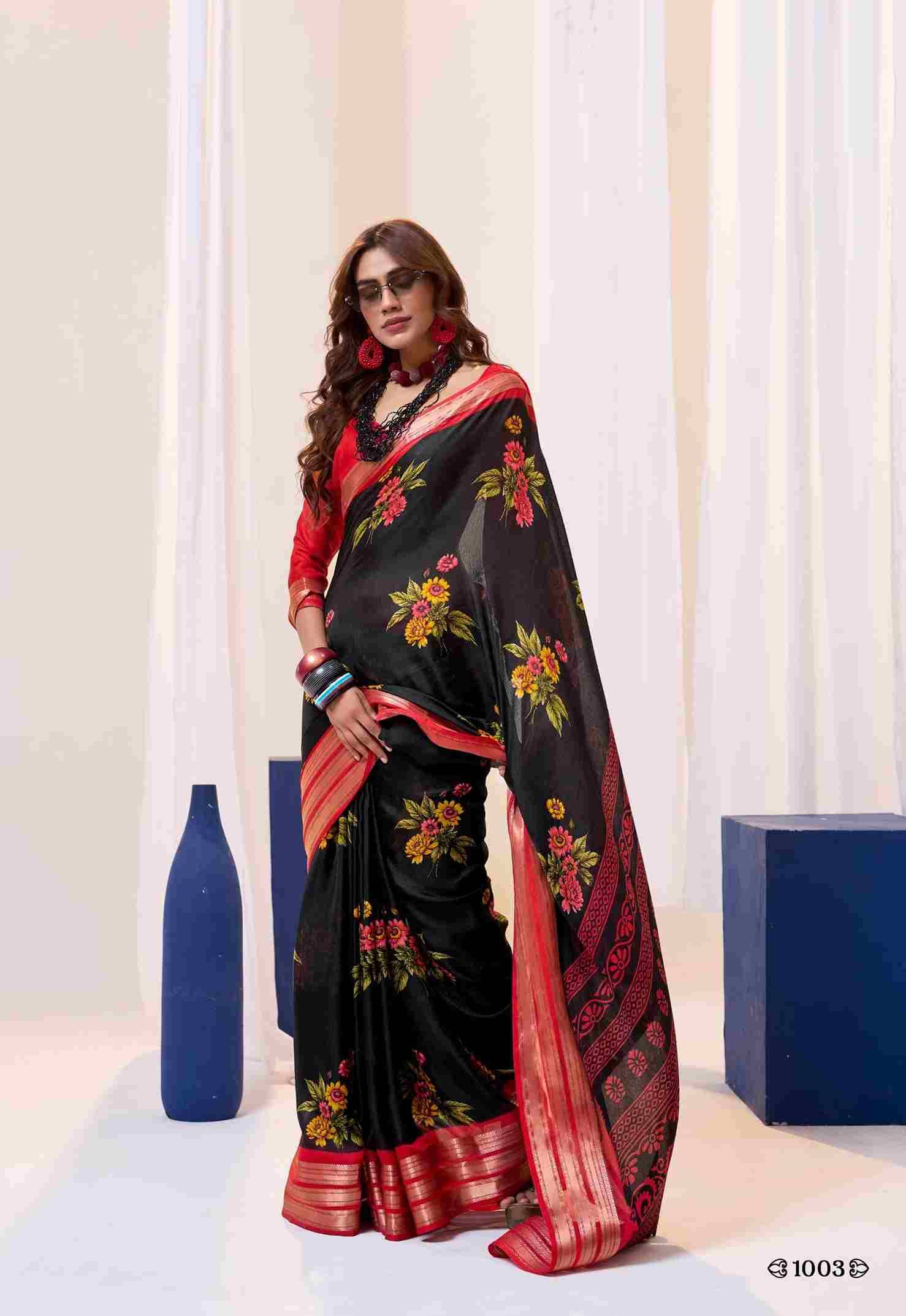 Vamika By SR 1001 To 1010 Series Indian Traditional Wear Collection Beautiful Stylish Fancy Colorful Party Wear & Occasional Wear Fancy Sarees At Wholesale Price