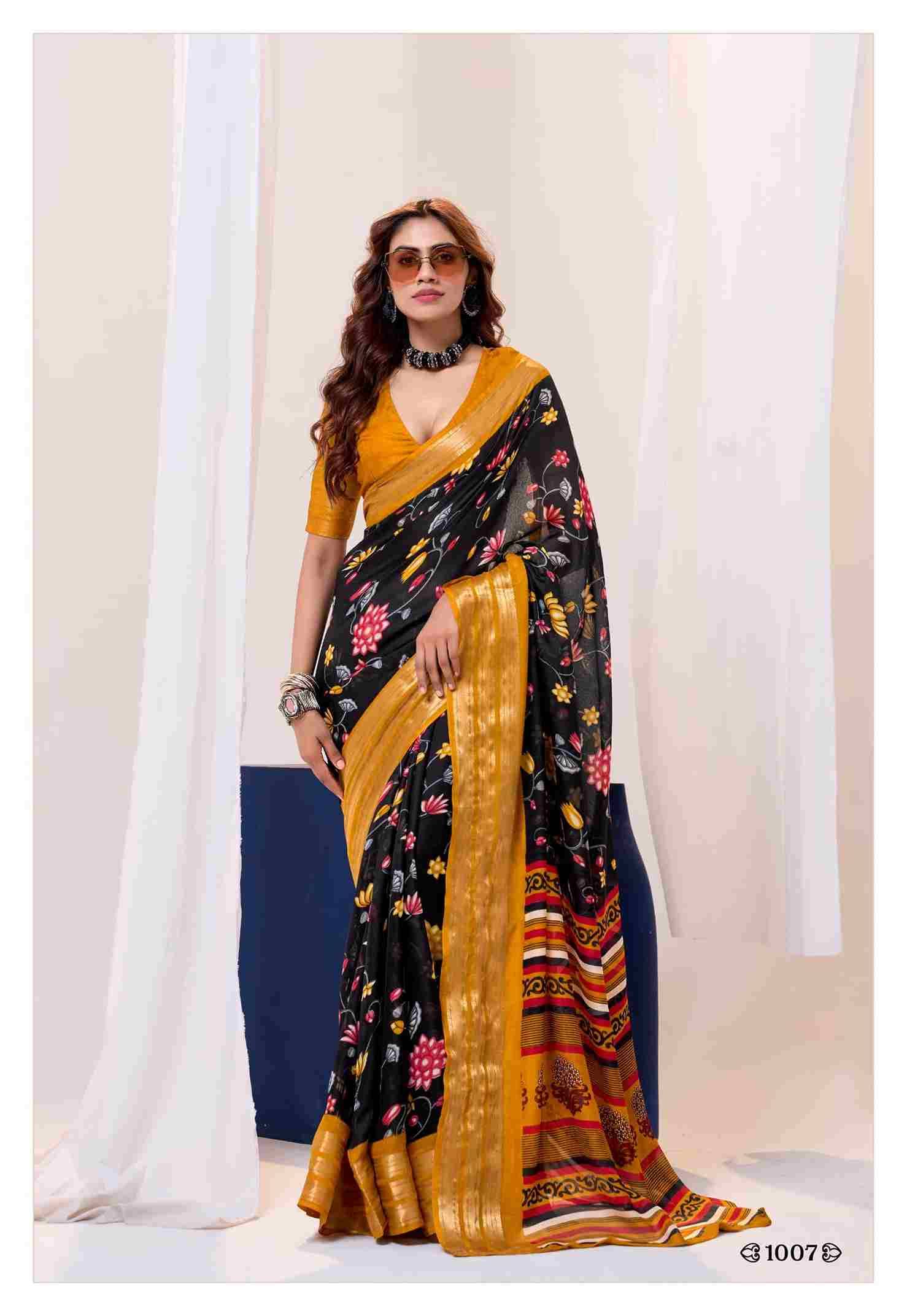 Vamika By SR 1001 To 1010 Series Indian Traditional Wear Collection Beautiful Stylish Fancy Colorful Party Wear & Occasional Wear Fancy Sarees At Wholesale Price