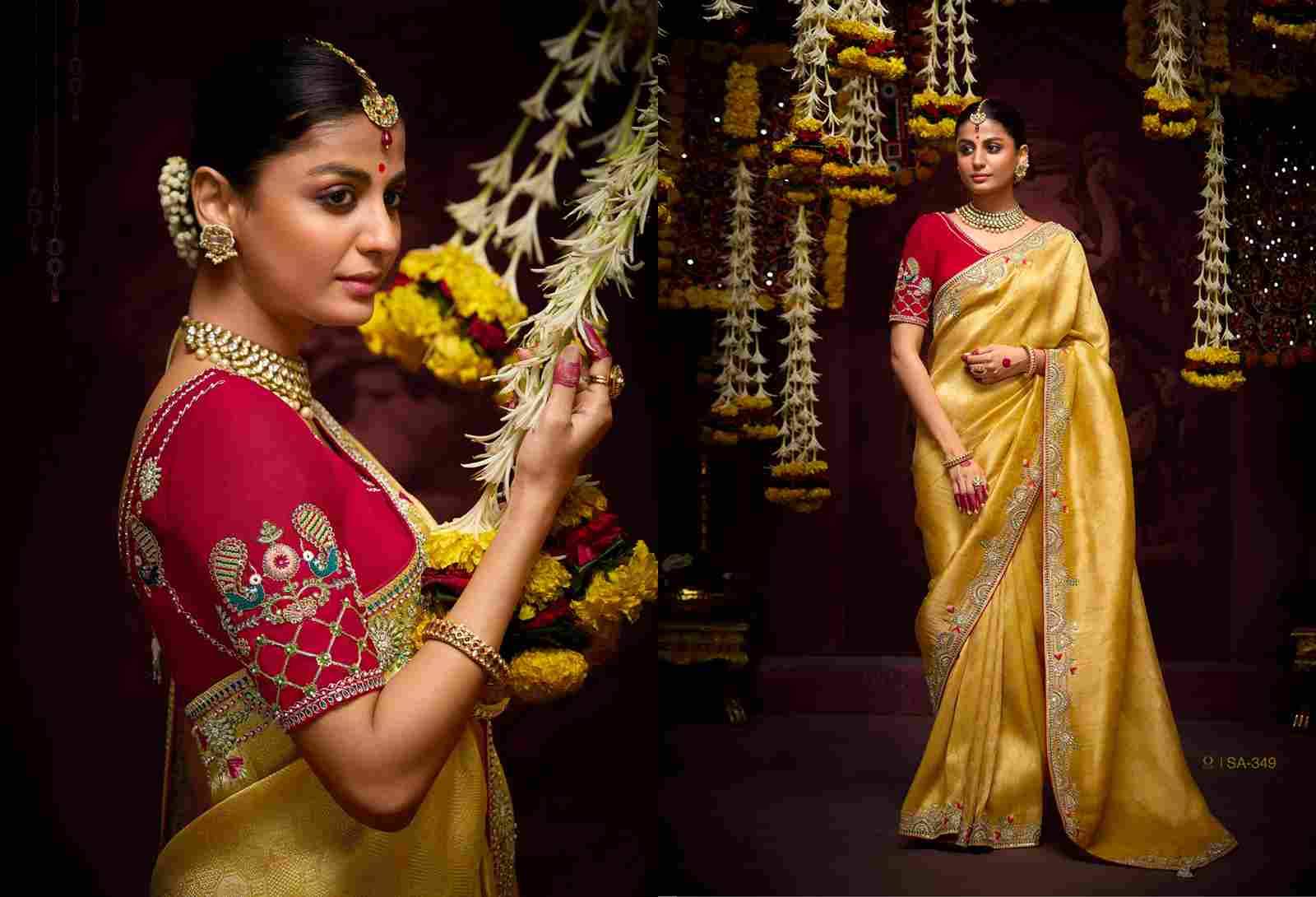 Prasang By Kimora Fashion 341 To 351 Series Indian Traditional Wear Collection Beautiful Stylish Fancy Colorful Party Wear & Occasional Wear Kanjivaram Silk Sarees At Wholesale Price