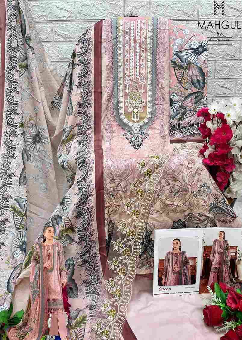 Queen Court Vol-4 By Mahgul 4001 To 4004 Series Designer Pakistani Suits Beautiful Stylish Fancy Colorful Party Wear & Occasional Wear Lawn Cotton Dresses At Wholesale Price