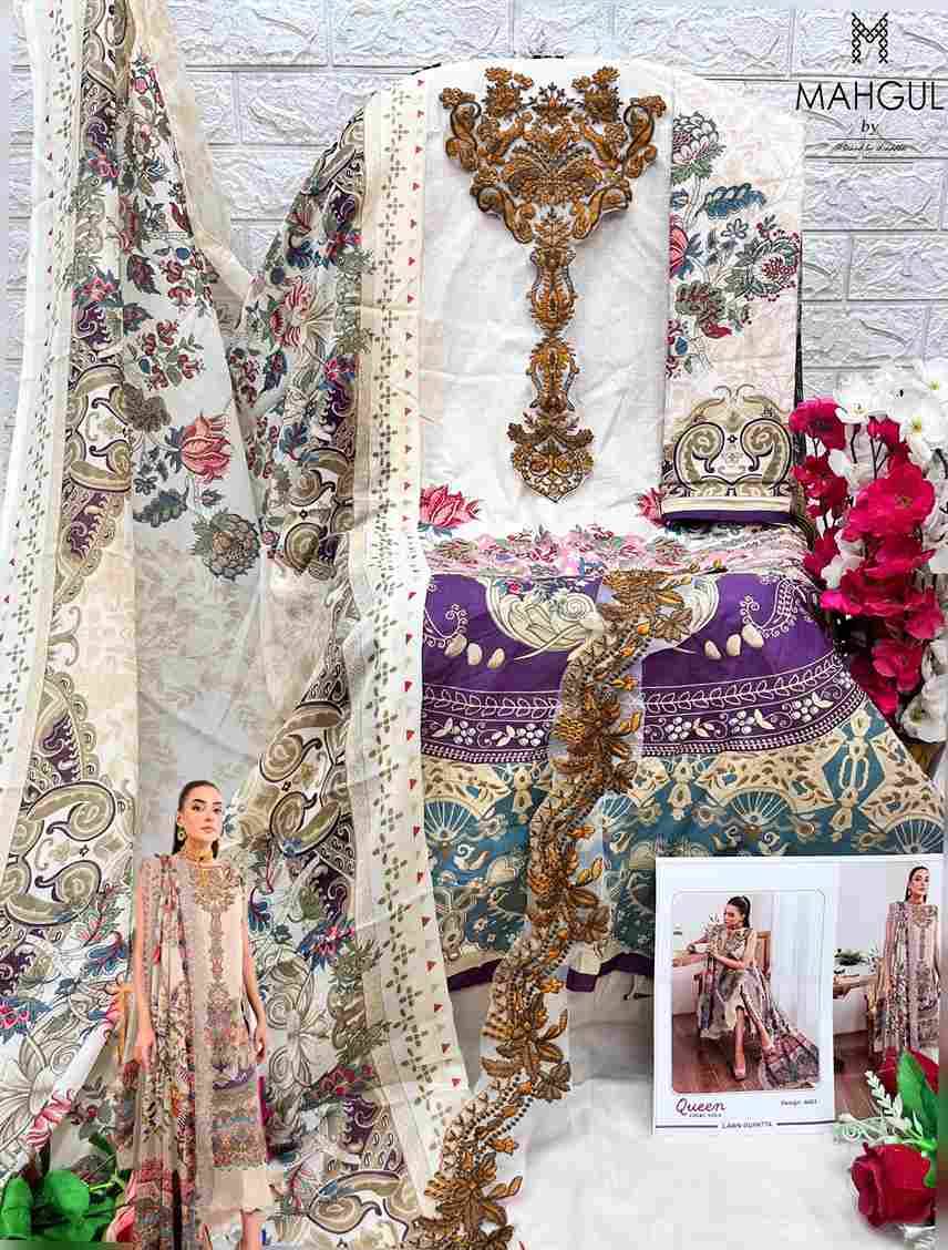 Queen Court Vol-4 By Mahgul 4001 To 4004 Series Designer Pakistani Suits Beautiful Stylish Fancy Colorful Party Wear & Occasional Wear Lawn Cotton Dresses At Wholesale Price